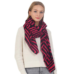 Pink Abstract Lined Oblong Scarf, is delicate, warm, on-trend & fabulous, and a luxe addition to any cold-weather ensemble. Great for daily wear in the cold winter to protect you against the chill, the classic style scarf & amps up the glamour with a plush. Perfect gift for birthdays, holidays, or any occasion.