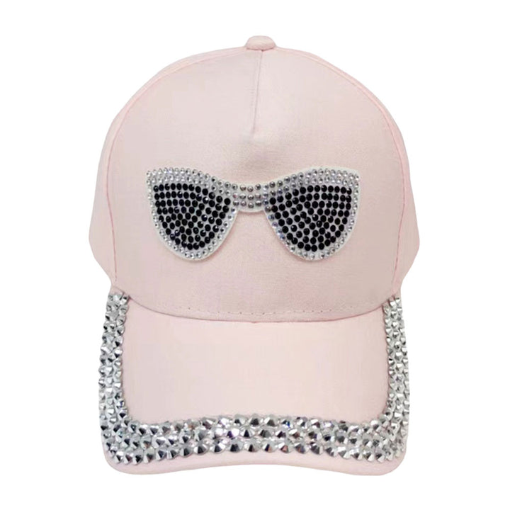 Pink Bling Sunglasses Accented Studded Baseball Cap, this stylish baseball cap is the perfect accessory for any casual outing. It looks so pretty, bright, and elegant in any season. The cap is adjustable, ensuring maximum comfort. Show your style with this perfect accessory. This cap is a fantastic gift for your loved one.