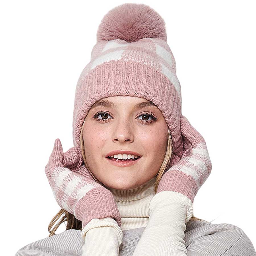 Pink Buffalo Check Patterned Faux Fur Pom Pom Beanie Hat, is perfect for all weather conditions. Crafted from high-quality faux fur material, this hat is designed to keep you warm and cozy in cold temperatures. It is an ideal choice for gifting to your loved ones in this Christmas season.