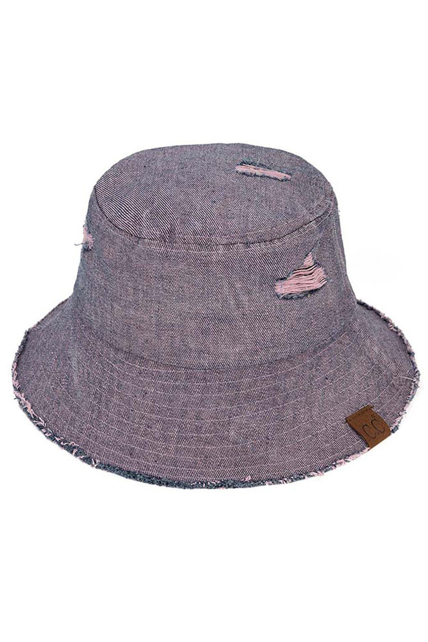 C.C STONE WASHED DENIM BUCKET HAT – Madeline Love display picture 2