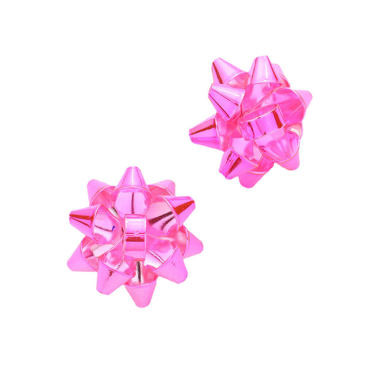 Pink Christmas Gift Bow Stud Earrings, enhance your beauty and make a beautiful & unique outlook with these stud earrings. These earrings are the perfect choice for this festive season, especially this Christmas. Perfect Gift for December Birthdays, Christmas, Stocking Stuffers, Secret Santa, BFF. Merry Christmas.