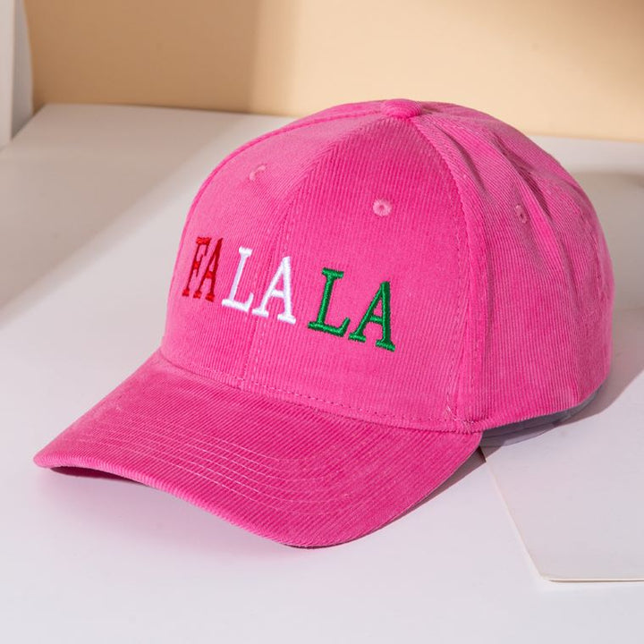 Celebrate the season with this playful holiday cap featuring FA LA LA embroidered in festive colors. A fun Christmas accessory that adds cheer to any outfit, perfect for parties, gatherings, or gifting. Adjustable fit makes it a stylish novelty hat for spreading holiday spirit all season long.