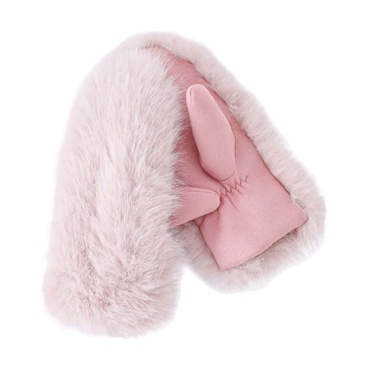 Pink-Faux Fuzzy Fur Mitten Gloves offer warmth and style in one. Made with soft, faux fur material, they are perfect for keeping your hands cozy during the colder months. With their unique mitten design, they provide added protection and functionality. Stay fashion-forward and comfortable with these must-have gloves. 