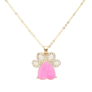 Pink Show your love for animals with this stylish Glittered Heart Pointed Paw Pendant Necklace. Crafted from quality materials, the pendant features a glittered heart and pointed paw, for an eye-catching look. Wear it solo or as part of a layered look for a stunning statement. Ideal gift item for the animal lovers.