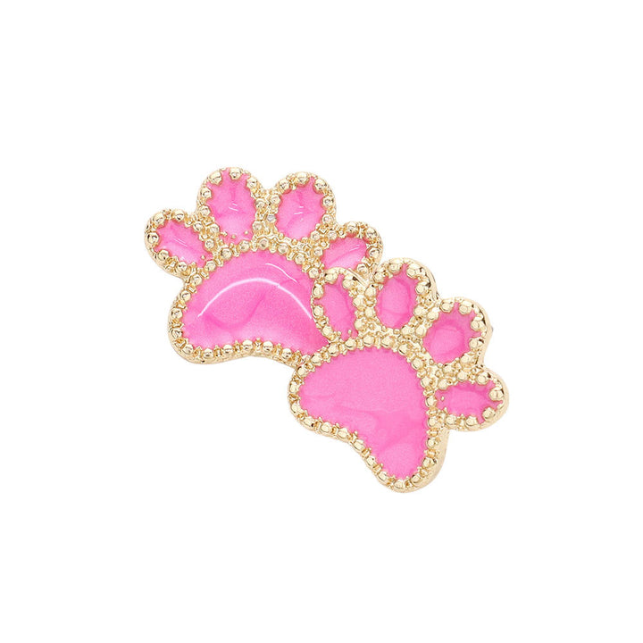 pink Glittered Paw Stud Earrings are an eye-catching and fun accessory, that adds a touch of sparkle and whimsy to any look. Crafted from the highest quality a stunning glittered finish. Perfect for anyone who appreciates a unique and fashionable look. Brilliant choice for a gift to pet lovers and animal lovers.