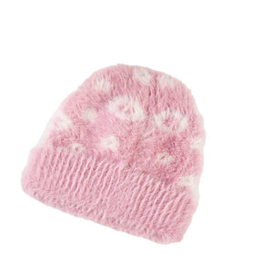 Pink This Leopard Patterned Beanie Hat is perfect for colder months. Its comfortable fit and stylish design make it an ideal choice for everyday wear. Made from high-quality soft fabric materials This hat is sure to keep you warm and stylish this winter with the Leopard Patterned Beanie Hat. Ideal gift for the cold season.