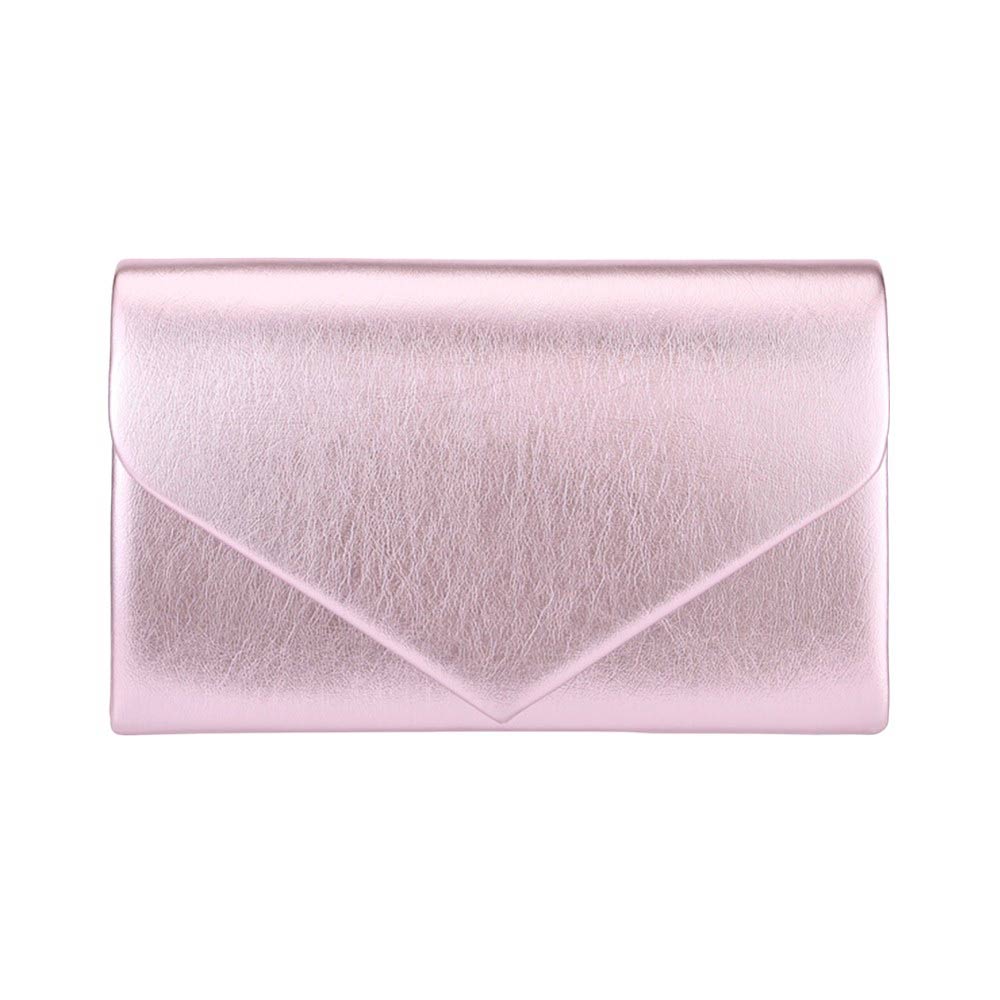 Pink Metallic Envelope Evening Clutch Bag Crossbody Bag is the perfect accessory to elevate any outfit. Made with high-quality materials, its metallic design adds a touch of elegance. Its versatile crossbody style and spacious compartments make it a practical and stylish choice for any occasion.
