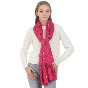 Pink Patterned Oblong Scarf, is delicate, warm, on-trend & fabulous, and a luxe addition to any cold-weather ensemble. Great for daily wear in the cold winter to protect you against the chill, the classic style scarf & amps up the glamour with a plush material. Perfect gift for birthdays, holidays, or any occasion.
