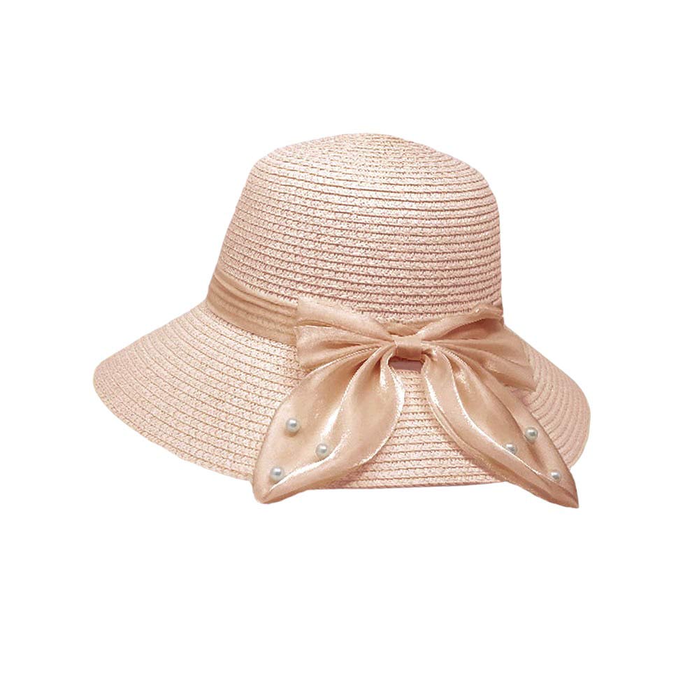 Pink Pearl Pointed Bow Band Straw Sun Hat is the perfect accessory for sunny days! With its elegant pearl detailing and delicate bow band, it adds a touch of sophistication to any outfit. The sturdy straw material provides protection from the sun while the pointed design adds a chic and stylish touch.