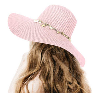 Pink Pearl Starfish Shell Charm Band Pointed Straw Sun Hat, is perfect for any beach or outdoor occasion. The beautifully crafted pearl and shell band adds a touch of glamour, while the pointed straw design provides ample shade and breathability. Stay stylish and protected from the sun with this must-have accessory. 