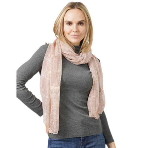 Pink Plaid Check Patterned Lurex Sheer Crinkle Oblong Scarf, is delicate, warm, on-trend & fabulous, and a luxe addition to any cold-weather ensemble. This scarf combines great fall style with comfort and warmth. Perfect gift for birthdays, holidays, or any occasion.