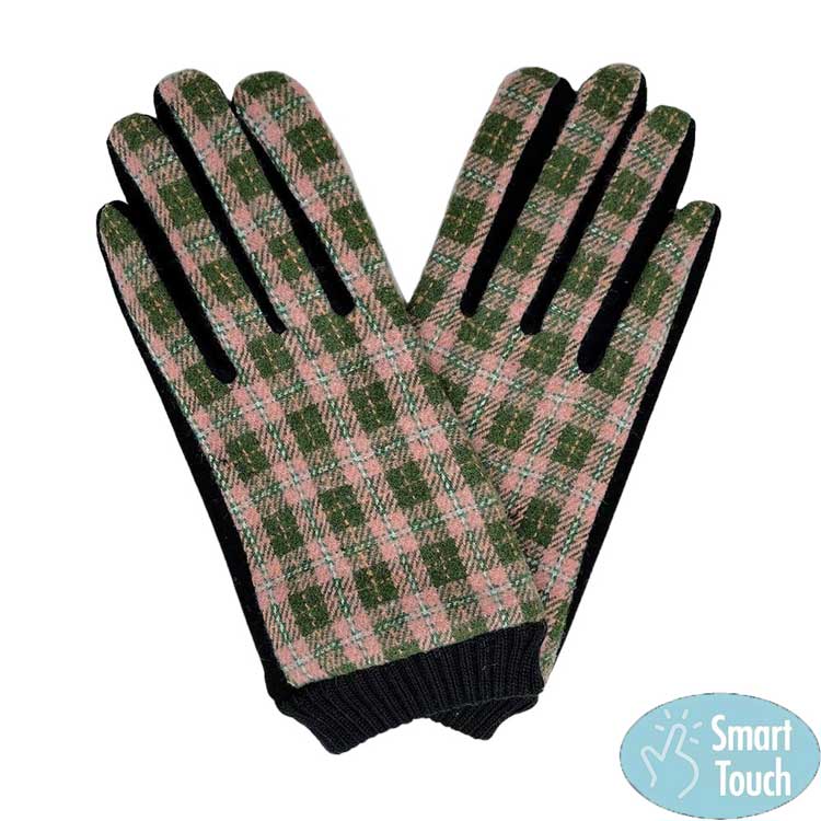 Pink Plaid Smart Touch Gloves, are perfect for winter outdoor activities. With their special plaid pattern, they use conductive fabric on their index fingers and thumbs to offer responsive touch capabilities. Perfect for winter sports and activities, their lightweight, breathable design ensures comfort and warmth.