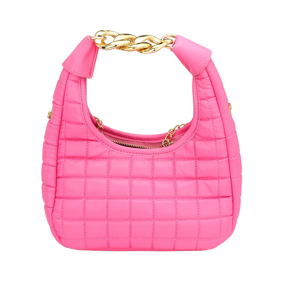 Pink Quilted Soft Tote Crossbody Bag,  the interior has enough capacity for keys, phones, cards, sunglasses, purses, lipsticks, books, and water bottles. A wonderful gift for your lover, family, and friends. Perfect for traveling, beach, parties, shopping, camping, dating, and other outdoor activities in daily life.