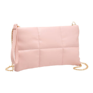 Pink Quilted Solid Faux Leather Crossbody Bag, Crafted with high-quality faux leather, this bag is both stylish and highly resistant to wear and tear. Its adjustable strap and sleek quilted pattern make it comfortable and fashionable. Wear it for any occasion. Nice gift item to family members and friends on any occasion.
