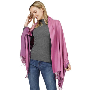 Pink Reversible Solid Shawl Oblong Scarf, is delicate, warm, on-trend & fabulous, and a luxe addition to any cold-weather ensemble. This shawl oblong scarf combines great fall style with comfort and warmth. Perfect gift for birthdays, holidays, or any occasion.