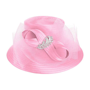 Pink Rhinestone Embellished Feather Accented Mesh Bow Dressy Hat,  this hat will be perfect for  Tea Parties, Concerts, Evening Wear, Ascot, Races, Photo Shoots, etc. It perfect choice as a gorgeous gift for a mother, sister, grandmother, wife, daughter, or girlfriend on Birthday or at Christmas.