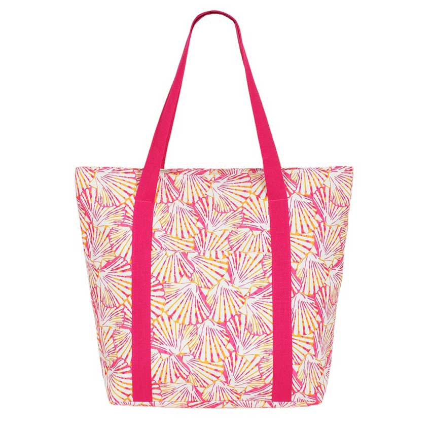 Pink Shell Print Tote Bag, Expertly crafted with a unique shell print design, our tote bag is a fashionable and functional accessory for any occasion. Made with durable materials, this tote bag is perfect for carrying all your essentials while adding a touch of style to your outfit. Elevate your wardrobe with this Tote Bag.