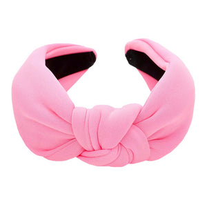 Pink Solid Knot Burnout Headband, create a natural & beautiful look while perfectly matching your color with the easy-to-use solid knot headband. Push your hair back and spice up any plain outfit with this knot headband! 