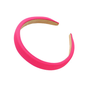 Pink Solid Padded Headband, create a natural & beautiful look while perfectly matching your color with the easy-to-use solid headband. Push your hair back and spice up any plain outfit with this headband! 