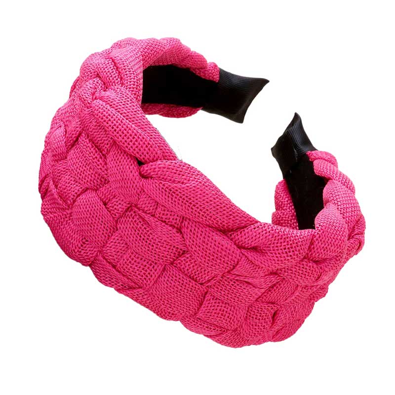 Pink Woven Fabric Headband, create a natural & beautiful look while perfectly matching your color with the easy-to-use woven fabric headband. Add a super neat and trendy knot to any boring style. Perfect for everyday wear, special occasions, outdoor festivals, and more. Awesome gift idea for your loved one or yourself.