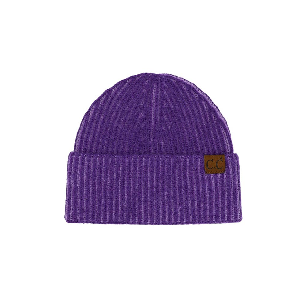 Purple C.C Contrast Color Stripes Cuff Beanie, this beanie is designed to keep you warm and comfortable on the coldest days. It's the autumnal touch you need to finish your outfit in style. Awesome winter gift accessory for birthdays, Christmas, Secret Santa, holidays, anniversaries, and Valentine's Day to your family.