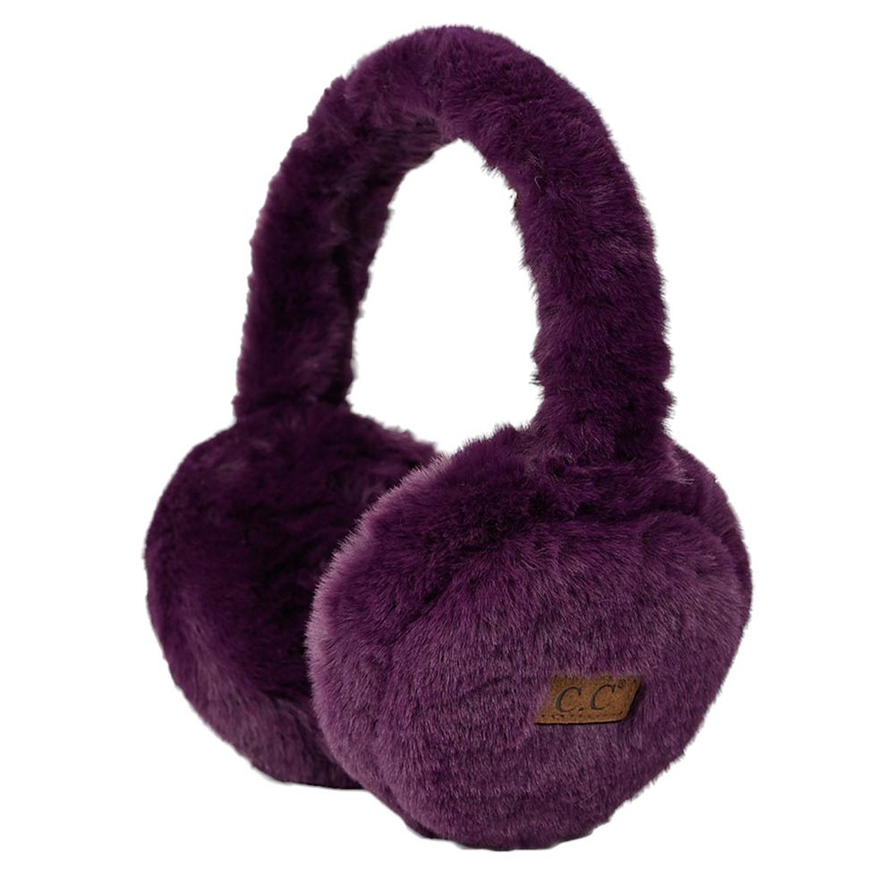 Purple C.C Faux Fur Must Have Winter Warm Earmuff, features a soft and cozy faux fur outer shell for superior insulation. Its lightweight design and adjustable band make it comfortable to wear. This earmuff will keep you warm in the cold winter months. A thoughtful winter gift idea for friends and family members.