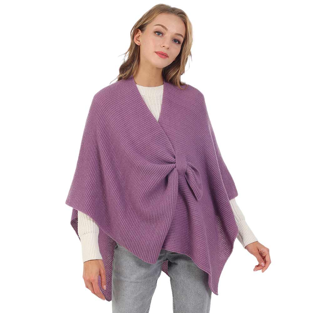 Purple Solid Knitted Basic Cape, is beautifully designed with solid color that amps up your beauty to a greater extent. It enriches your attire with perfect combination. Breathable Fabric, comfortable to wear, and very easy to put on and off. Suitable for Weekend, Work, Holiday, Beach, Party, Club, Night, Evening, Date, Casual and Other Occasions in Spring, Summer and Autumn. Perfect Gift for Wife, Mom, Birthday, Holiday, Anniversary, Fun Night Out.