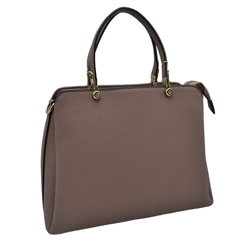 Purple Textured Faux Leather Top Handle Tote Bag, is designed with state-of-the-art faux leather. It features a textured design and a comfortable top handle for easy carrying. Its spacious interior allows you to carry your everyday necessities in style. Perfect for any occasion or everyday use making it a great gift choice.