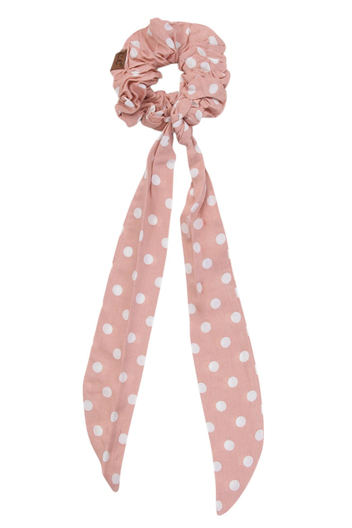 Rose C.C. POLKA DOT SASH SCRUNCHIES offer a stylish and practical way to keep hair in place. With their fun polka dot design and handy sash, they are perfect for any hair type. Made with high-quality materials, these scrunchies are durable and comfortable for all-day wear.