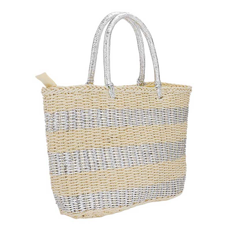 Raffia Straw Braided Striped Tote Bag Shoulder Bag is a versatile and stylish accessory for any occasion. Made from high-quality raffia straw, this bag is not only durable but also environmentally friendly. The braided design and striped pattern add a touch of elegance, making it the perfect addition to any outfit.