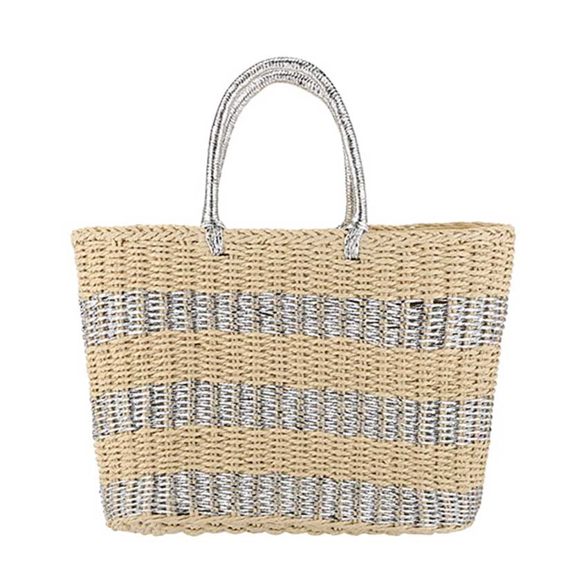 Raffia Straw Braided Striped Tote Bag Shoulder Bag is a versatile and stylish accessory for any occasion. Made from high-quality raffia straw, this bag is not only durable but also environmentally friendly. The braided design and striped pattern add a touch of elegance, making it the perfect addition to any outfit.