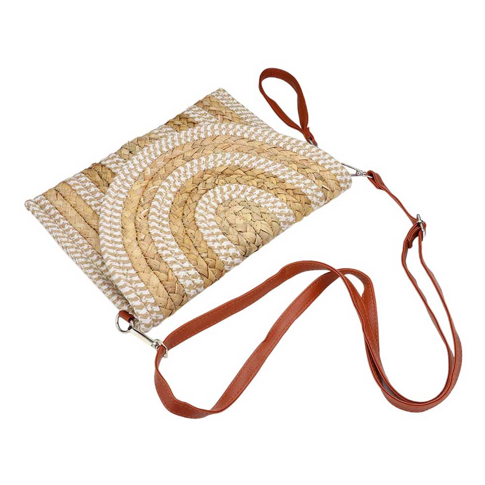 Raffia Straw Braised Envelop Clutch Bag Crossbody Bag is a versatile and stylish accessory. Made from durable and sustainable raffia straw, it features a unique braided design and can be worn as both a clutch or a crossbody bag. Perfect for adding a touch of sophistication to any outfit.