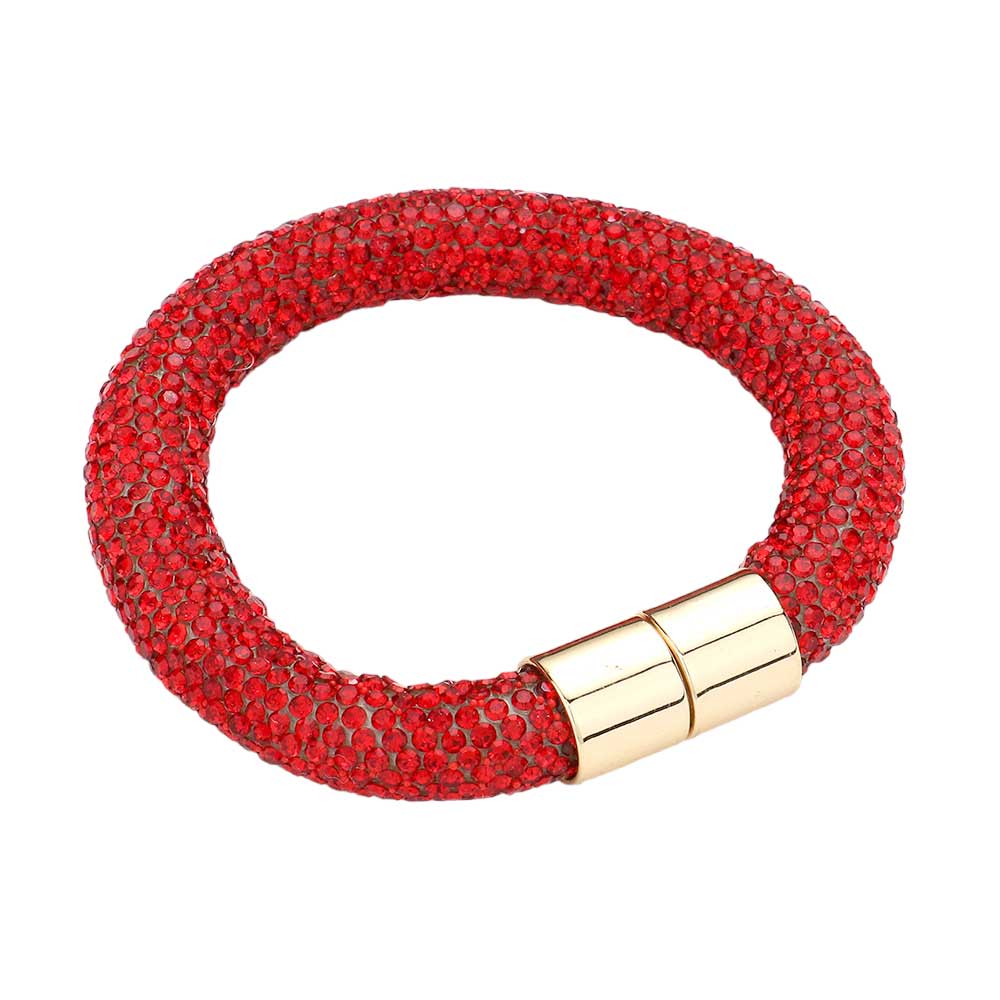 AB Bling Magnetic Bracelet, enhance your attire with this beautiful bracelet to show off your fun trendsetting style. It can be worn with any daily wear such as shirts, dresses, T-shirts, etc. It's a perfect birthday gift, anniversary gift, Mother's Day gift, holiday getaway, or any other event.