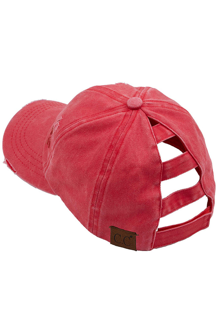 Red C.C Baseball Ponycap is a must-have accessory for any active or trendy individual. Made by C.C, a trusted name in fashion, this cap features a classic baseball design with a unique ponytail opening at the back to keep hair in place while on the go. Stay stylish and practical with this versatile cap.