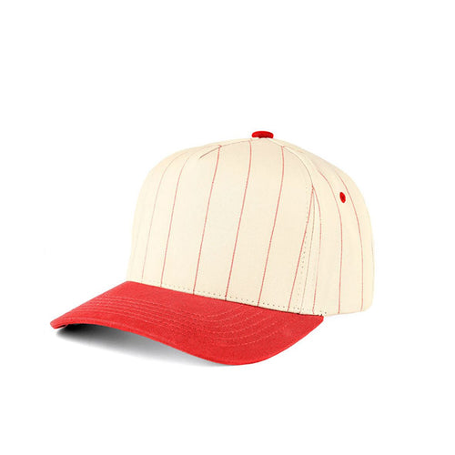 C.C Pinstripe Palin Two Tone Trucker Cap - Red