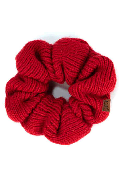 C.C Soft Knit Scrunchies - Red Navy