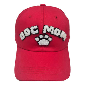Red Dog Mom Message Paw Pointed Baseball Cap, shows your love for pups in style with this perfectly crafted dog mom message cap.  This is sure to be an essential for any pet-loving wardrobe. It's an excellent gift for your friends, family, or loved ones who love dogs most.