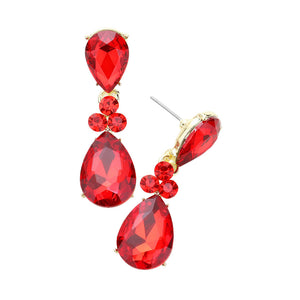 Red Double Pear Crystal Evening Earrings, these elegant earrings will add an eye-catching sparkle to your look. Crafted with two luxuriously cut pear-shaped crystals, they will bring a sophisticated shimmer to your evening ensemble. An awesome choice for wearing at parties. Perfect gift for Birthdays, anniversaries etc.