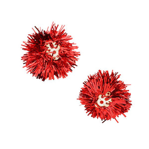 Red Enamel Rudolph Tinsel Earrings, are a festive and stylish way to add a special touch to your holiday wardrobe. Crafted with high-quality enamel for a glossy finish, these earrings are decorated with eye-catching glittery tinsel for a sparkling effect. Durable and luxurious, they are sure to enhance any holiday outfit.