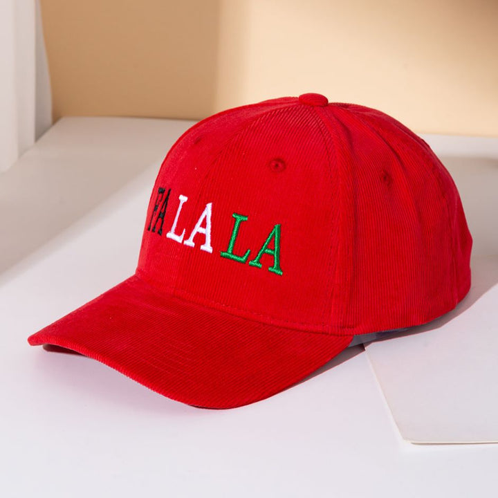 Celebrate the season with this playful holiday cap featuring FA LA LA embroidered in festive colors. A fun Christmas accessory that adds cheer to any outfit, perfect for parties, gatherings, or gifting. Adjustable fit makes it a stylish novelty hat for spreading holiday spirit all season long.