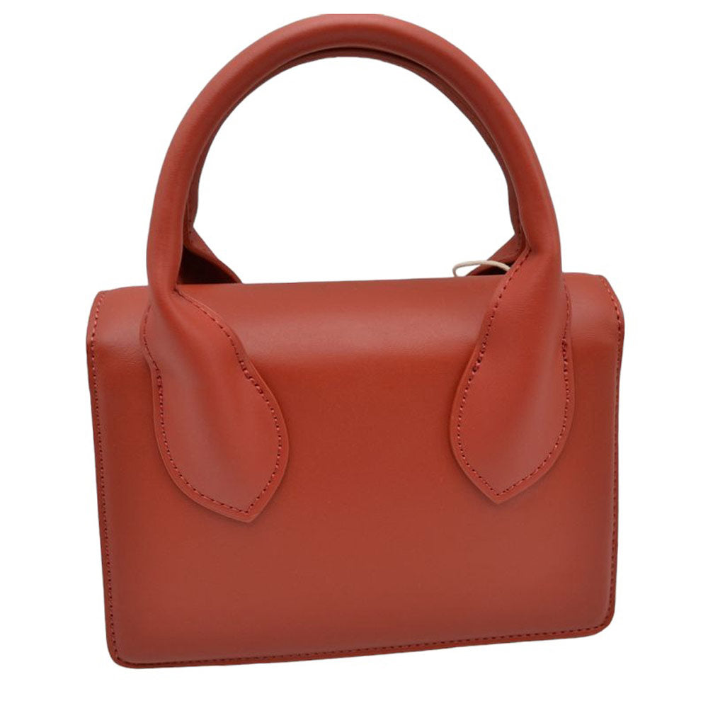 Red Faux Leather Top Handle Le Chiquito Tote Bag, is stylish, durable, and practical. The bag is made of faux leather with a sturdy top handle and an adjustable shoulder strap. The roomy design offers plenty of space. Experience effortless style and convenience with this chic, multi-functional tote.