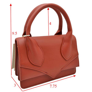 Red Faux Leather Top Handle Le Chiquito Tote Bag, is stylish, durable, and practical. The bag is made of faux leather with a sturdy top handle and an adjustable shoulder strap. The roomy design offers plenty of space. Experience effortless style and convenience with this chic, multi-functional tote.