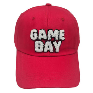 Red Game Day Message Baseball Cap, Make a statement with this baseball cap. Featuring an adjustable strap for a customizable fit, this lightweight cap will keep you comfortable in any weather. This classic game day message cap is perfect for everyday outings. It's an excellent gift for your friends, family, or loved ones.