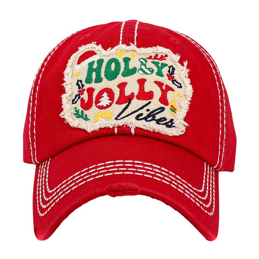 Green Holly Jolly Vibes Vintage Message Baseball Cap, This classic cap not only adds a festive touch to any outfit but also carries a message that embodies the joyful spirit of the Christmas season. Whether you're treating yourself or a loved one, this cap is a timeless and thoughtful gift that will bring smiles all around.