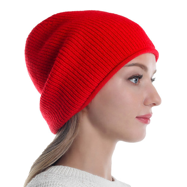 Trendy Solid Knit Beanie Hat