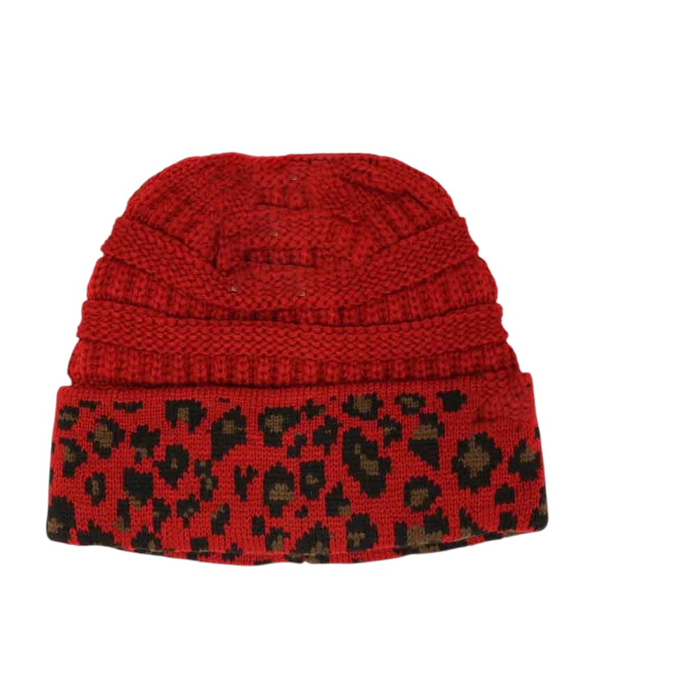 Matching Leopard CC Hats Leopard Print Cuff CC Beanie – Morties Boutique main image 2
