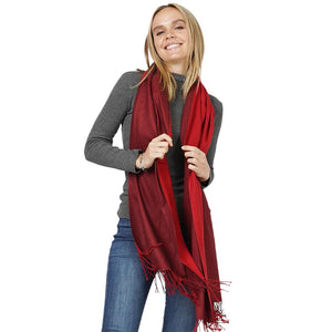 Red Reversible Solid Shawl Oblong Scarf, is delicate, warm, on-trend & fabulous, and a luxe addition to any cold-weather ensemble. This shawl oblong scarf combines great fall style with comfort and warmth. Perfect gift for birthdays, holidays, or any occasion.
