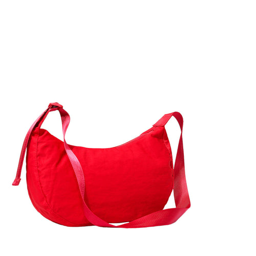 Women's Solid Nylon Sling Bag Crossbody - Red