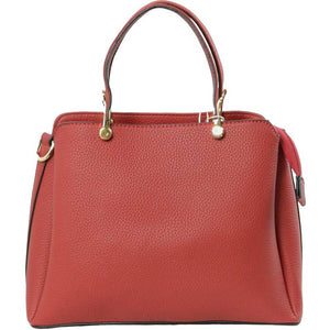 Red Textured Faux Leather Top Handle Tote Bag, is designed with state-of-the-art faux leather. It features a textured design and a comfortable top handle for easy carrying. Its spacious interior allows you to carry your everyday necessities in style. Perfect for any occasion or everyday use making it a great gift choice.