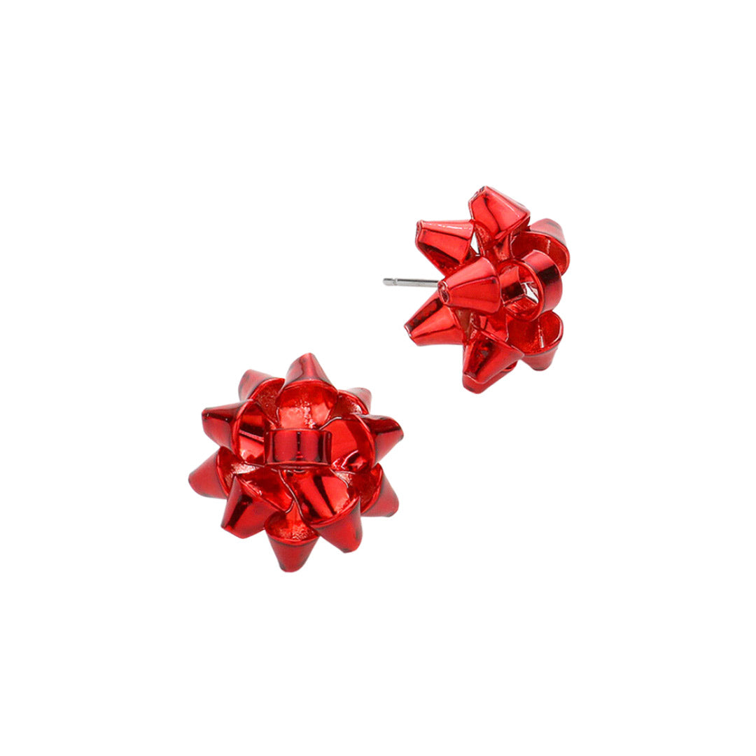 Red Trendy Christmas Gift Bow Stud Earrings, are fun handcrafted jewelry that fits your lifestyle, adding a pop of pretty color. This pretty & tiny earring will surely bring a smile to one's face as a gift. This is the perfect gift for Christmas, especially for your friends, family, and the people you love and care about.